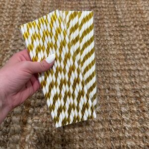 Paper Gold Straws